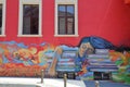 PLOVDIV, BULGARIA Ã¢â¬â JULY 18, 2015: Street art in Plovdiv Old Town